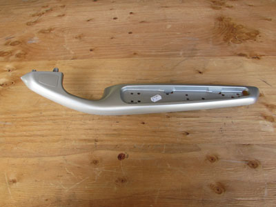 BMW Door Panel Arm Rest Silver Aluminum Trim, Right 51417049670 E46 323Ci 325Ci 330Ci M3